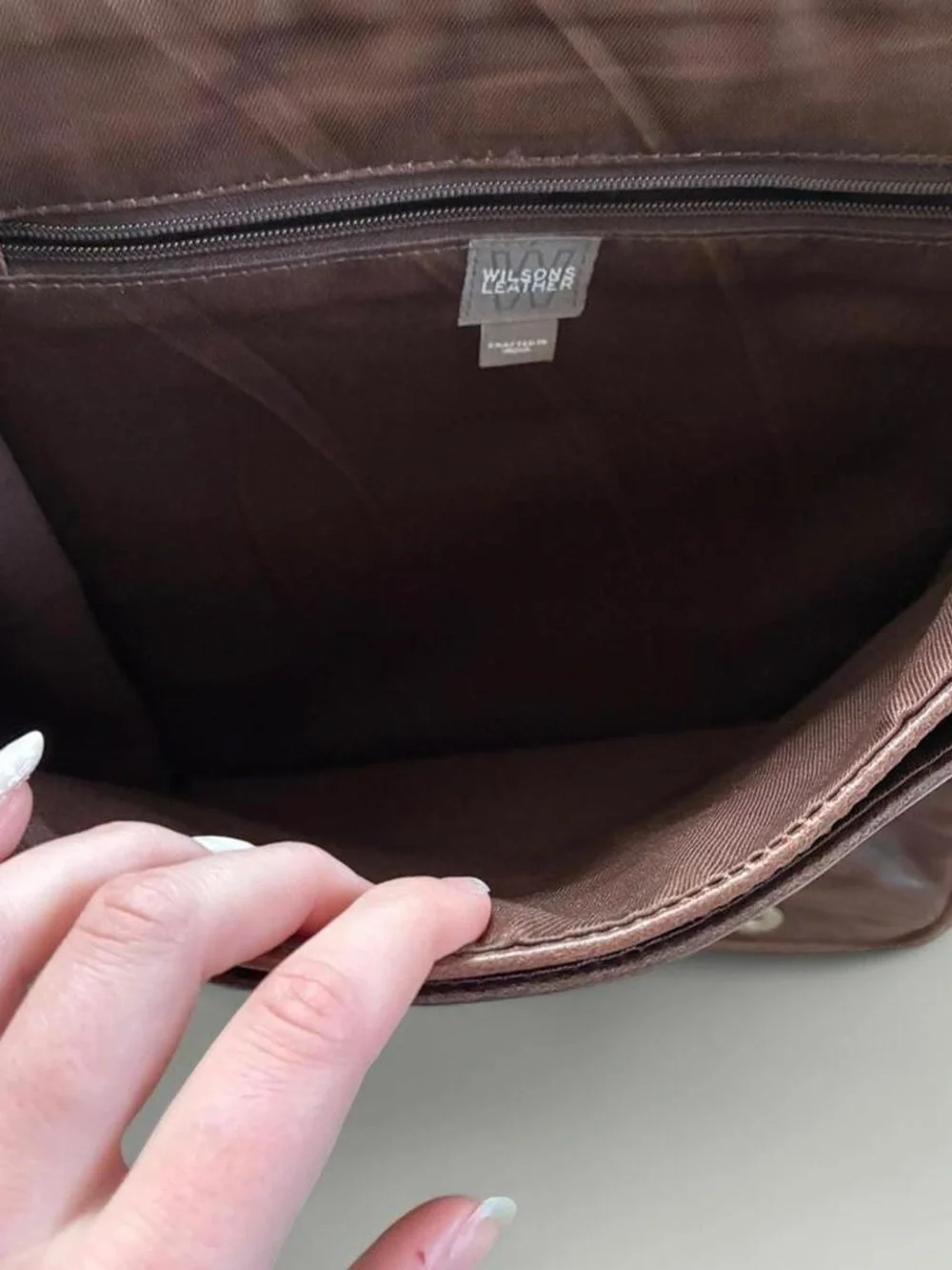 Brown Leather Laptop Satchel